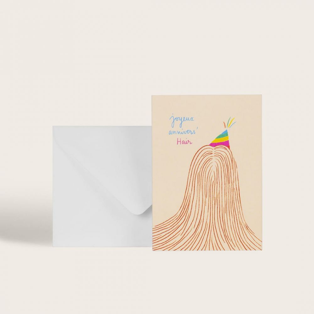 Carte cousin "Joyeux annivers'hair"