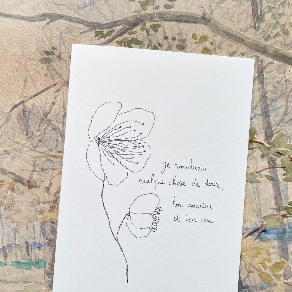 Carte "Je voudrais quelque chose de doux…"