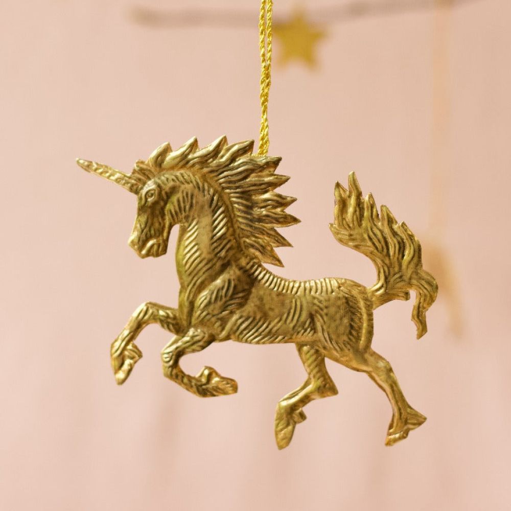 Suspension Licorne laiton