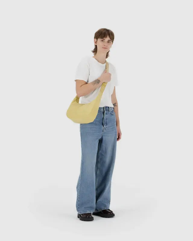 Sac Baggu Croissant Butter jaune pâle - Moyen
