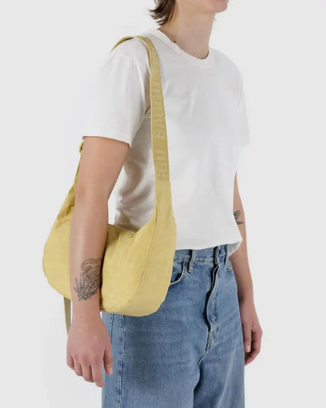 Sac Baggu Croissant Butter jaune pâle - Moyen