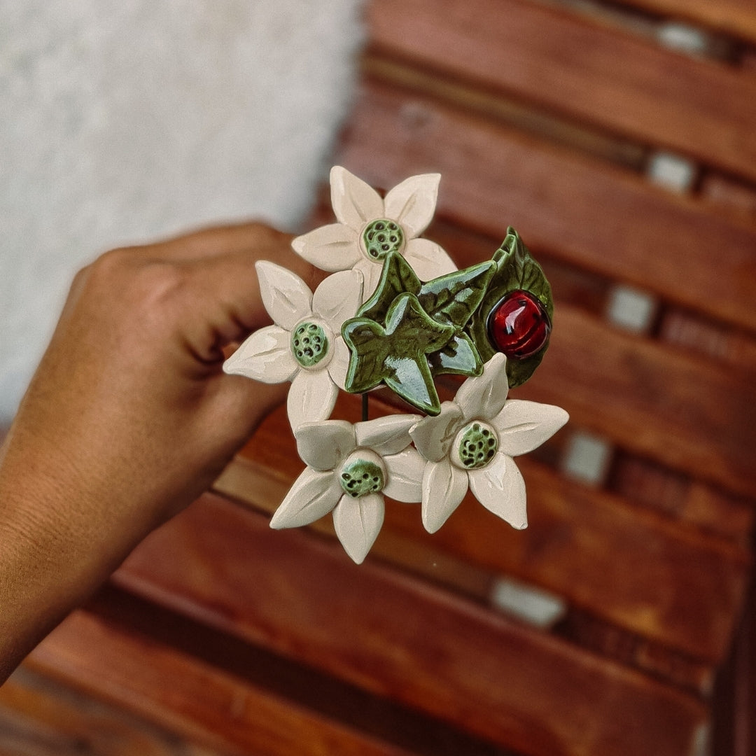 Edelweiss Blanc en céramique