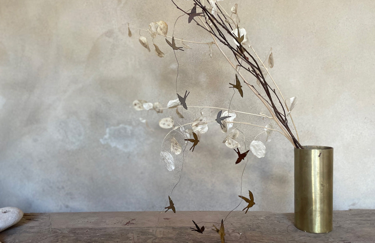 Guirlande oiseaux “Flock of Birds” – métal doré