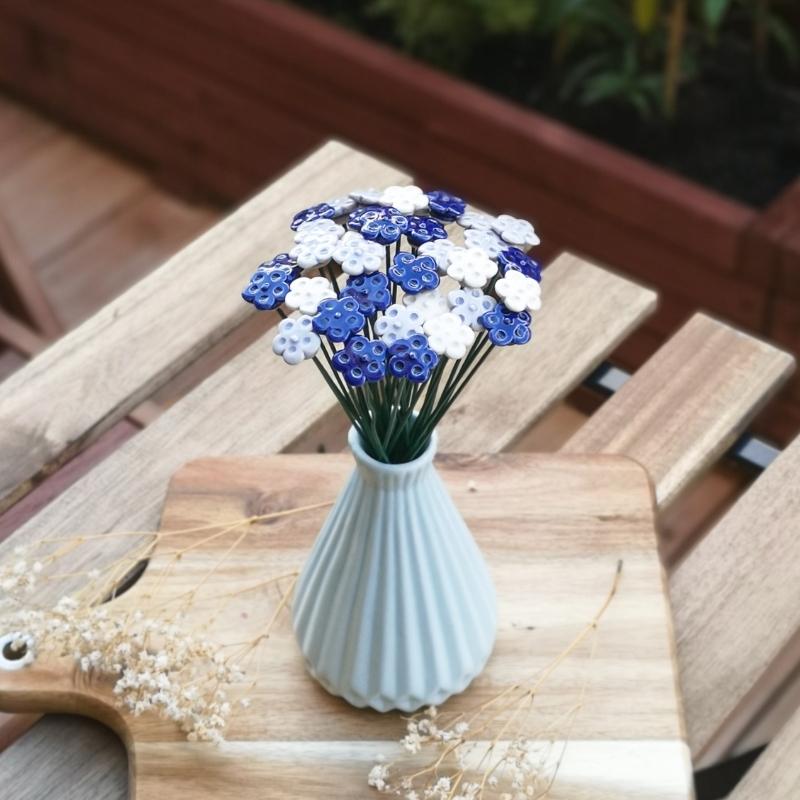 Myosotis Ø1,5cm Pourpre en céramique