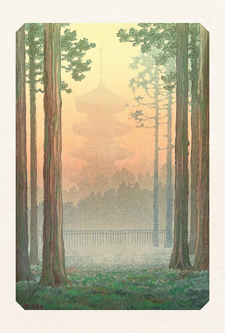 Carte "Pagode à Nikko 1930"