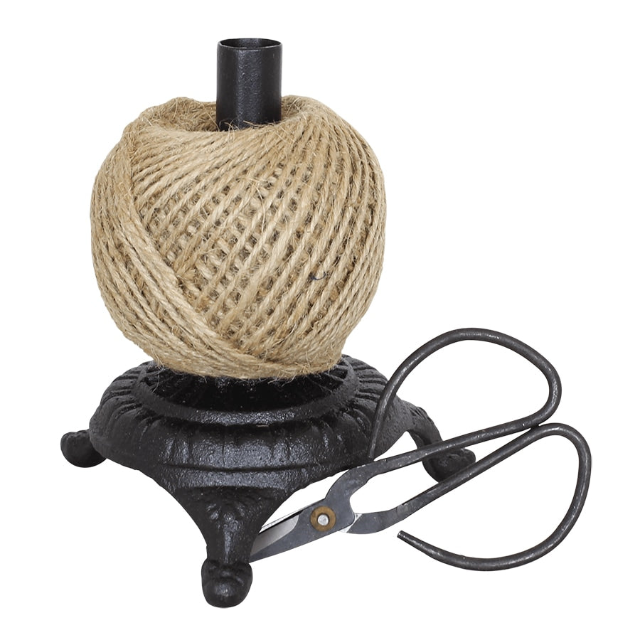 Dévidoir en fonte avec ciseaux – avec ficelle de jute