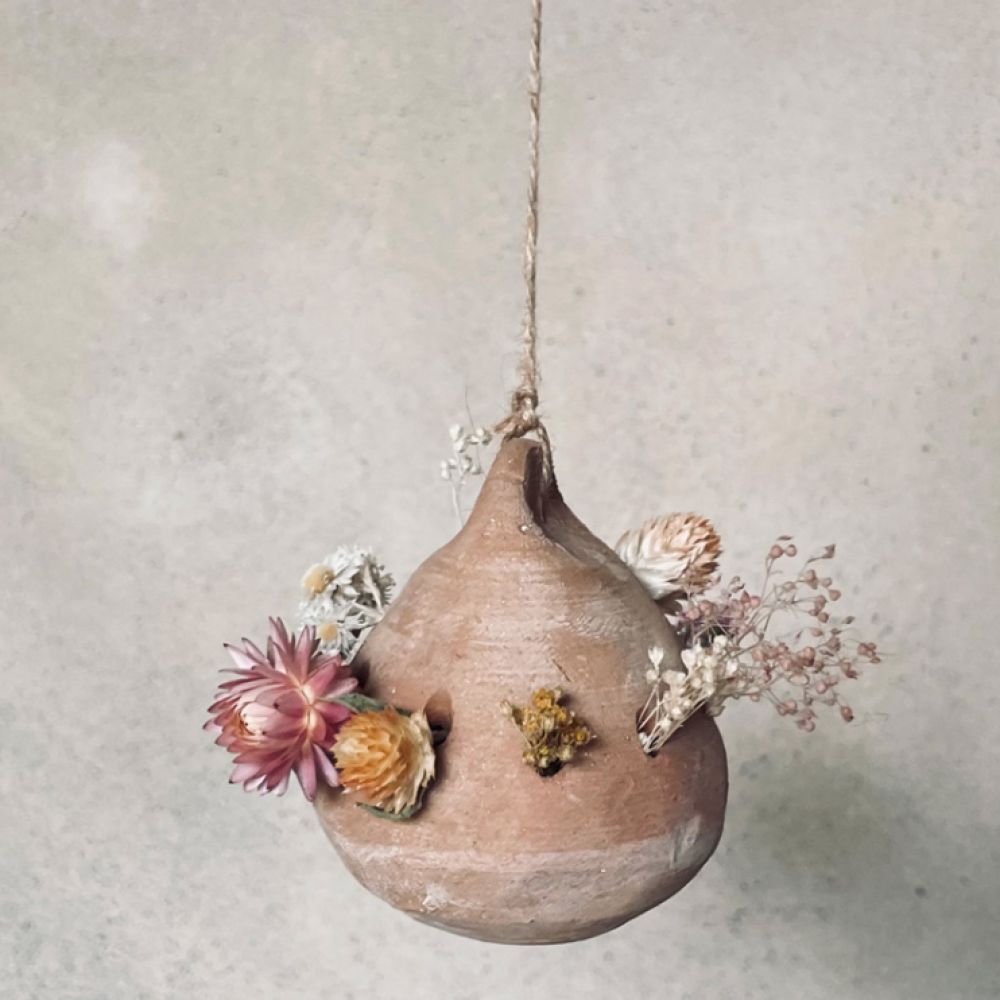 Flower Satellite – Boule fleur en terre cuite PM