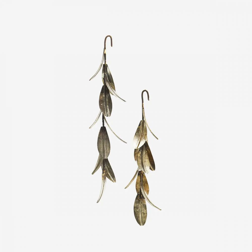 Suspensions feuilles en fer – Lot de 2 pièces