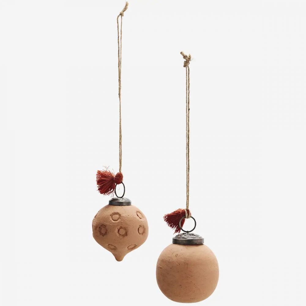 Suspension boule en terre cuite – Lot de 2