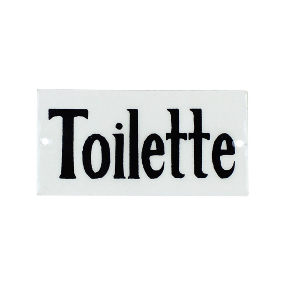 Plaque émaillée "Toilette"
