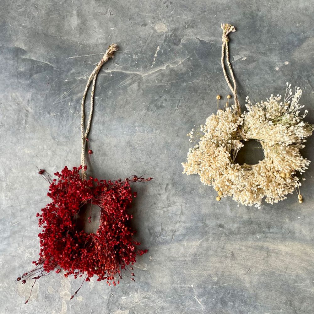 Couronne Rouge – fleurs séchées