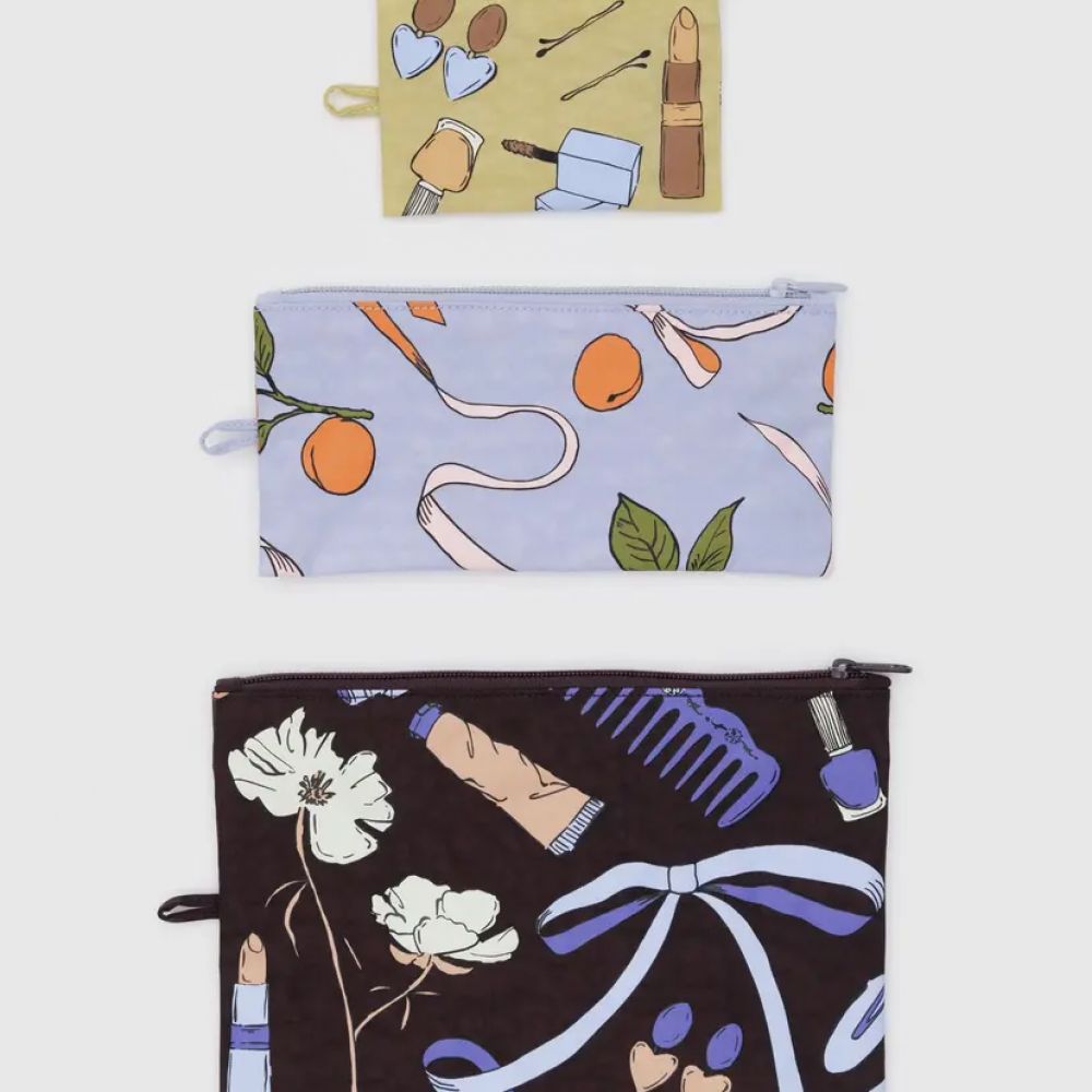 Flat pouch Puffer Get ready with me