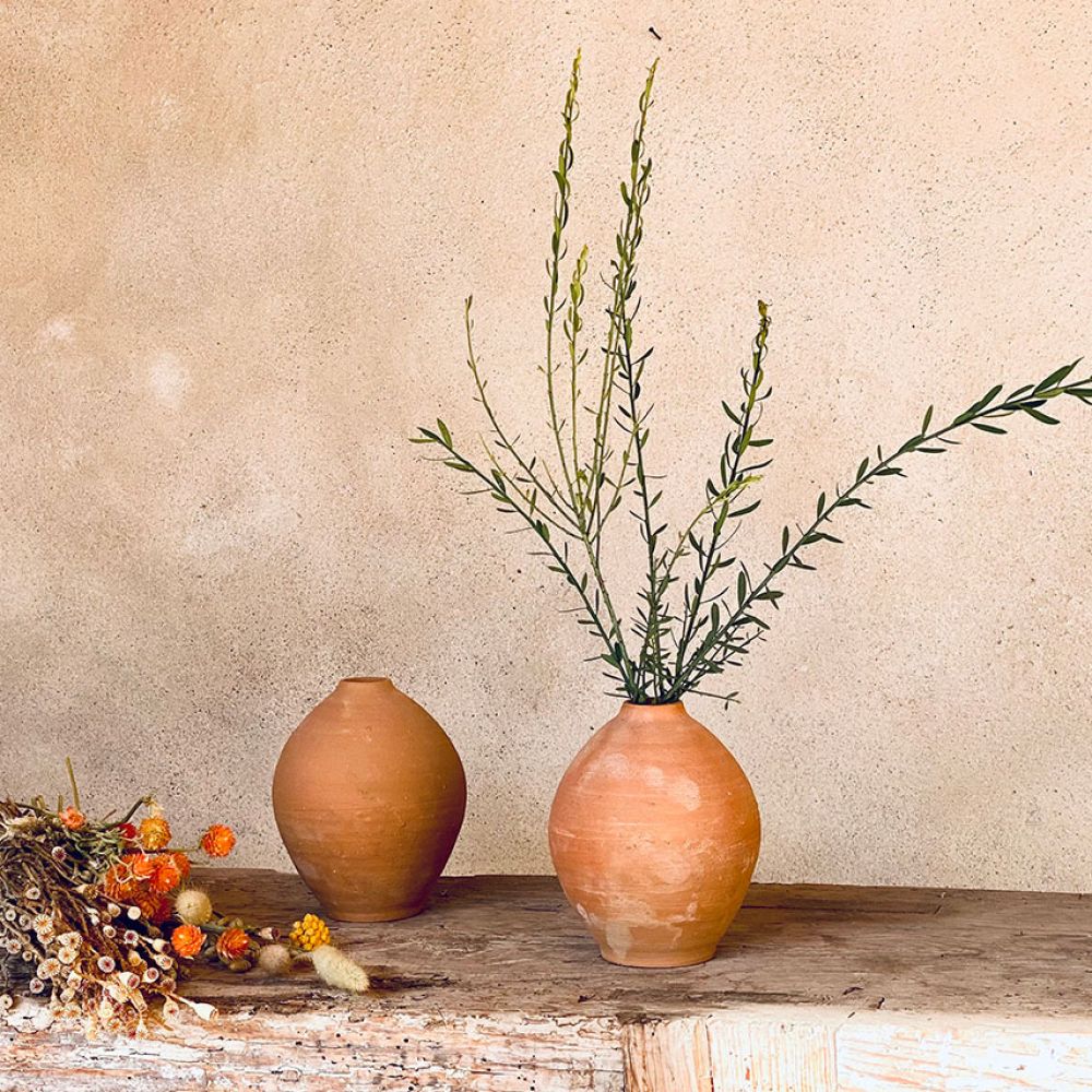 Vase en terre cuite fait main – coloris naturel