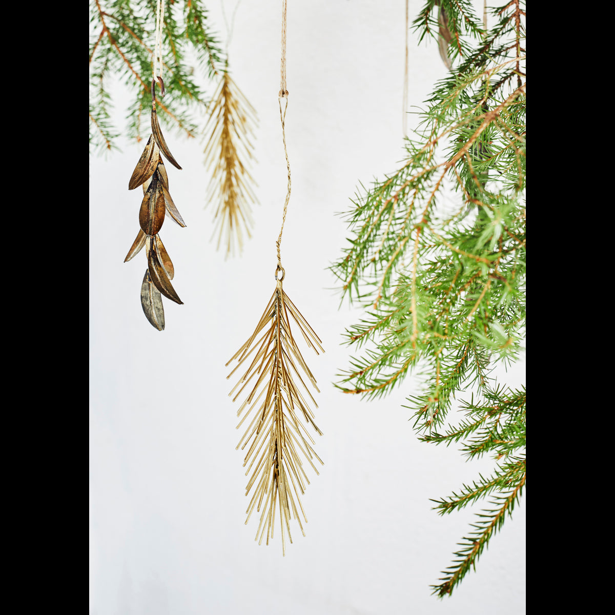 Suspensions feuilles en fer – Lot de 2 pièces