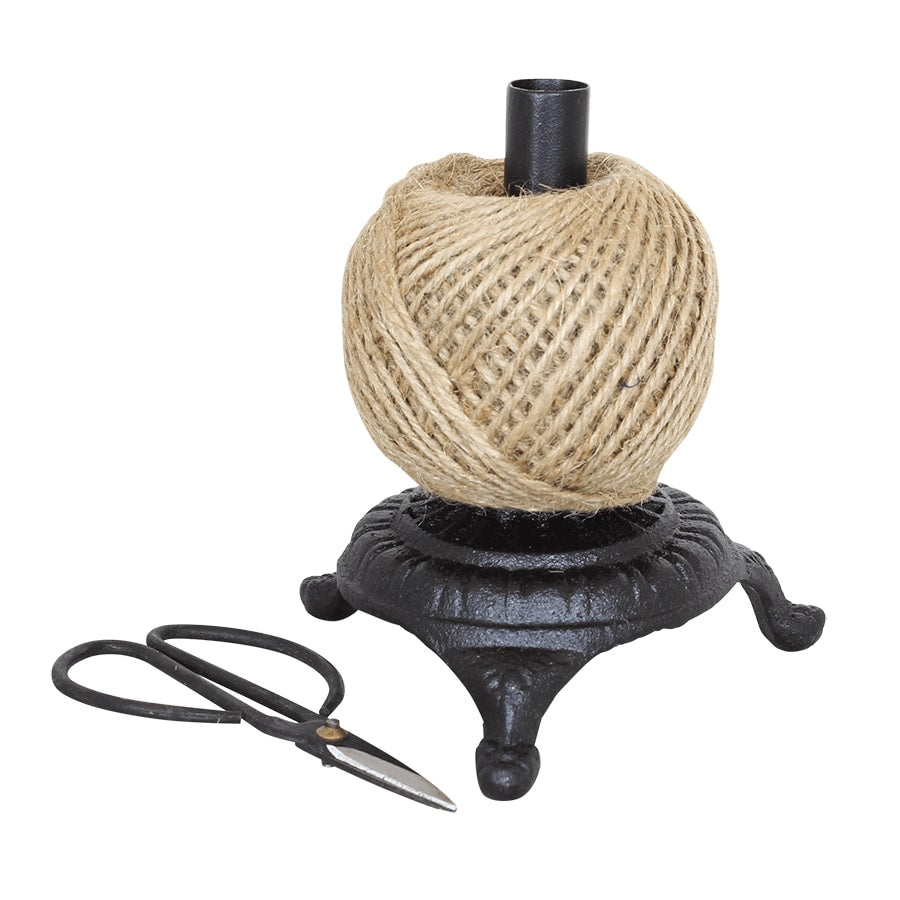 Dévidoir en fonte avec ciseaux – avec ficelle de jute